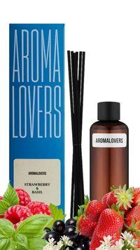 Наповнювач для аромадифузору Aromalovers STRAWBERRY & BASIL 100 мл + палички id_1558 фото