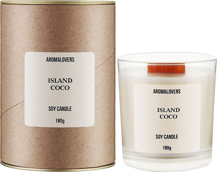 Ароматична соєва свічка AROMALOVERS Island Coco 180г 2022316985 фото
