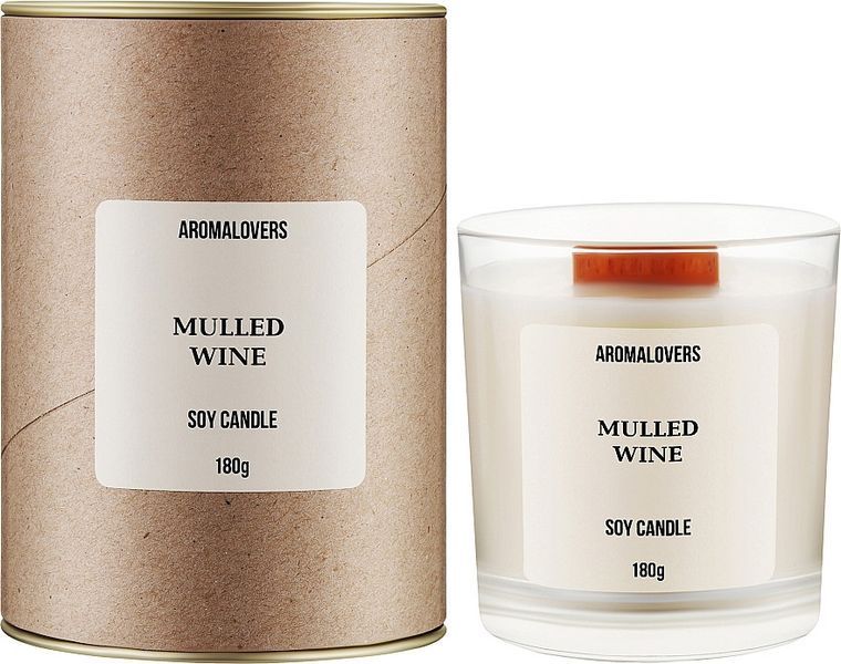Ароматична соєва свічка AROMALOVERS Mulled Wine 180г 2022312428 фото