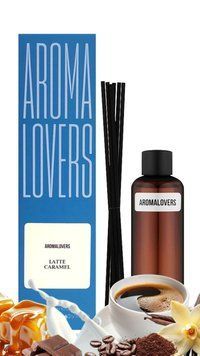 Наповнювач для аромадифузору Aromalovers Латте карамель 100 мл + палички ARL2100000032 фото