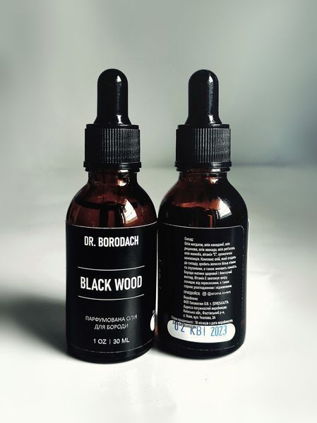 Парфумована олія для бороди Dr.Borodach BLACK WOOD 30мл 1808348457 фото